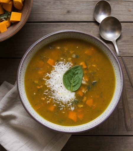 Spinach-Squash Crockpot Soup recipe image
