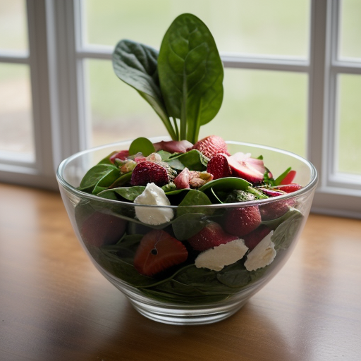 Spinach & Strawberry Salad With Honey Dress recipe image