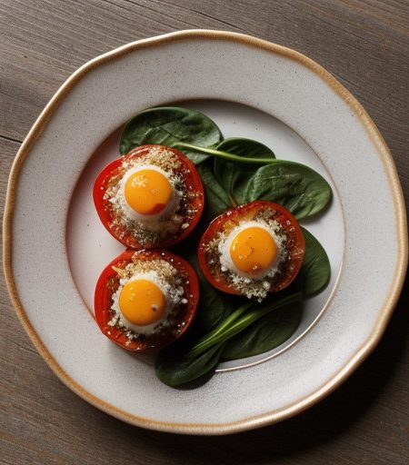 Spinach Stuffed Tomatoes recipe image