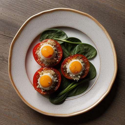Spinach Stuffed Tomatoes recipe image