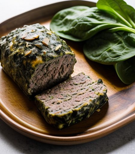 Spinach Stuffed Turkey Meat Loaf recipe image