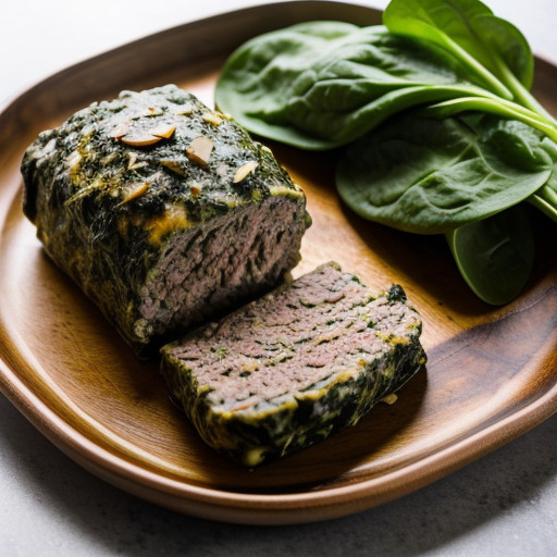Spinach Stuffed Turkey Meat Loaf recipe image