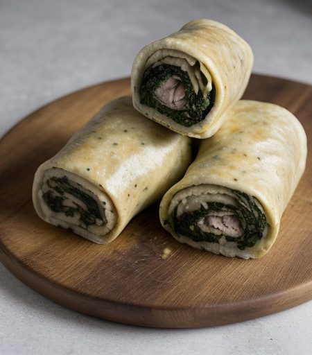 Spinach-Stuffed Turkey Rolls -- Dinner Menu recipe image