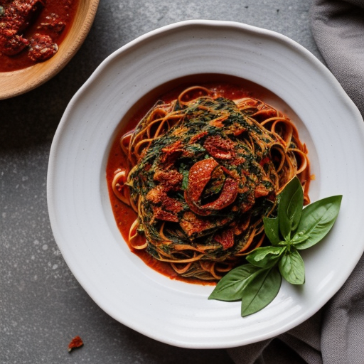 Spinach & Sun-Dried Tomato Pasta Sauce recipe image
