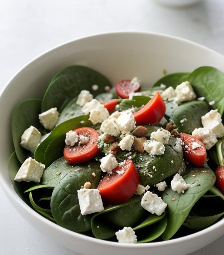 Spinach~ Turkey & Feta Salad recipe image