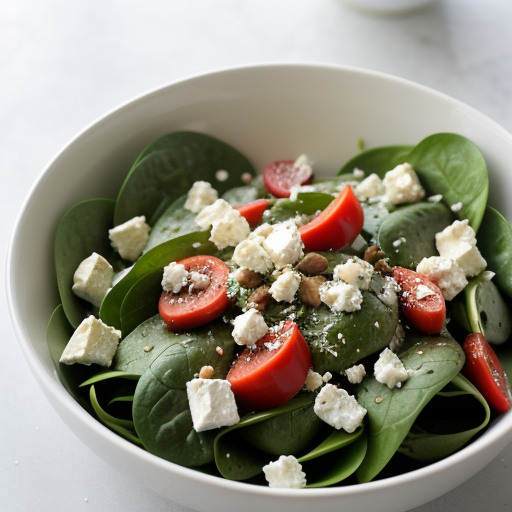Spinach~ Turkey & Feta Salad recipe image