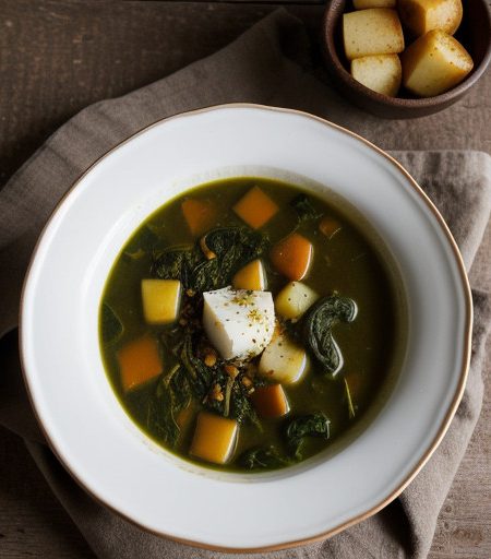 Spinach Vegetable Soup recipe image