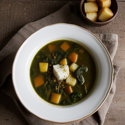 Spinach Vegetable Soup recipe image