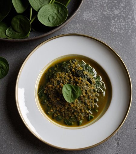Spinach With Moong Dal recipe image