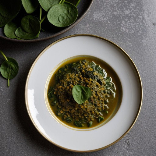 Spinach With Moong Dal recipe image