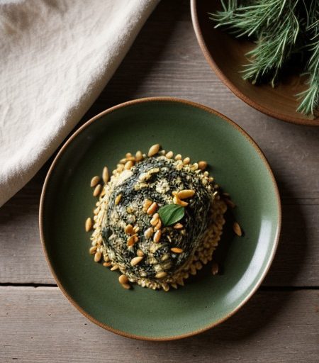 Spinach With Pine Nuts recipe image