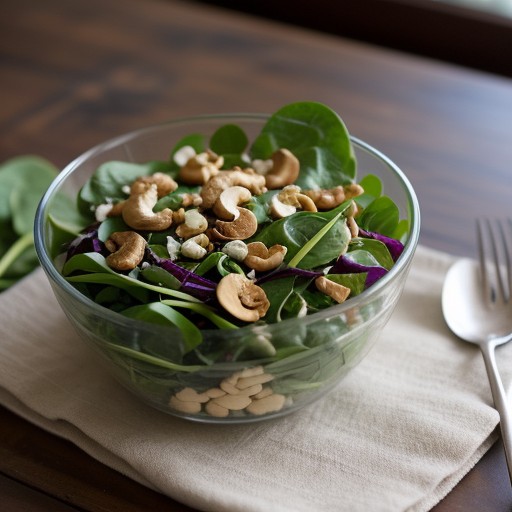 Spinach and Cashew Salad recipe image