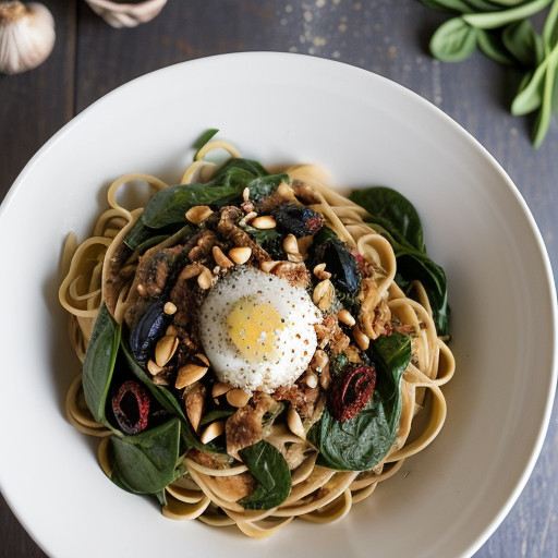 Spinach and Sun-Dried Tomato Pasta Sauce recipe image