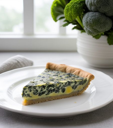 Spinach or Broccoli Quiche recipe image