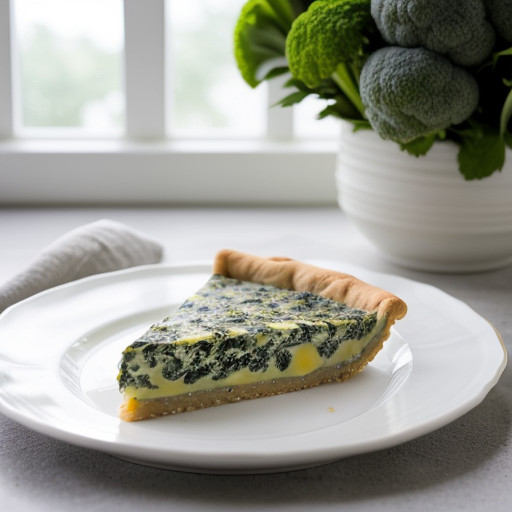 Spinach or Broccoli Quiche recipe image