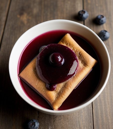 Spirited Blueberry Sauce for Blintzes recipe image