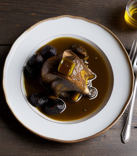 Spitroasted Rabbit With Prunes and Honey recipe image