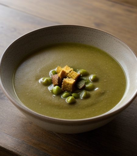 Split Pea Soup With Croutons recipe image