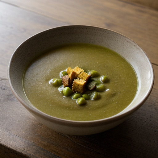 Split Pea Soup With Croutons recipe image