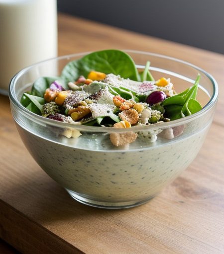 Splnach Salad WLTH Creamy Parmesan Dressing recipe image