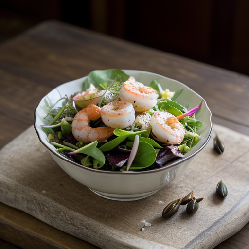Spring Mix Salad With Shrimp & Fennel recipe image