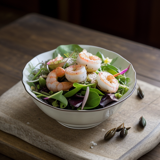 Spring Mix Salad With Shrimp & Fennel recipe image