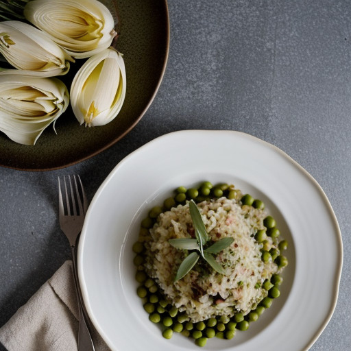 Spring Risotto With Artichokes & Peas recipe image
