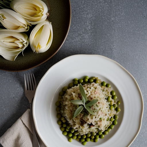 Spring Risotto With Artichokes & Peas recipe image