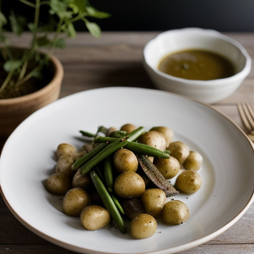Springtime Potatoes~ Sugar Snaps~ Herb Butter recipe image