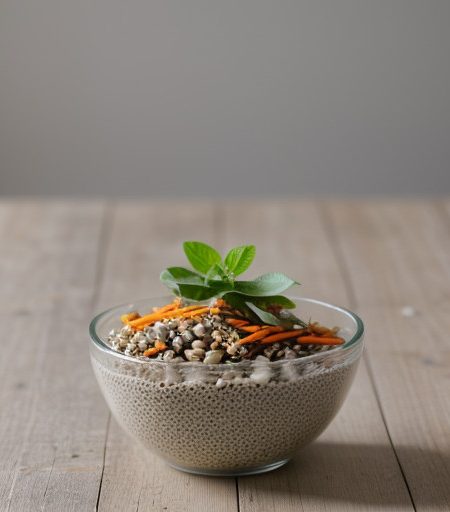 Sprouting Seeds With Carrot Salad & Cottage recipe image