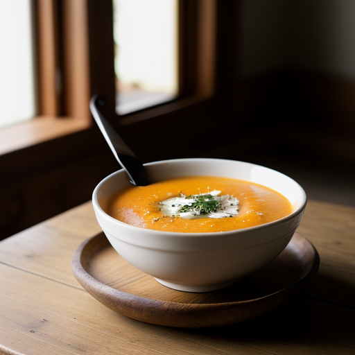 Squash Soup With Cheese & Apples recipe image