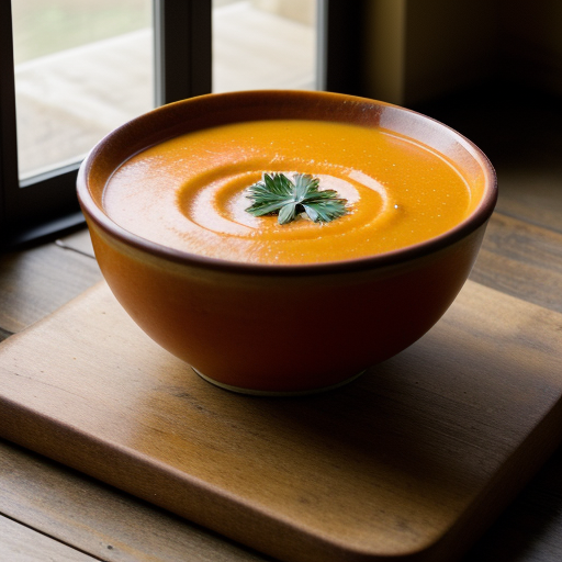Squash Soup With Cranberry Dollop recipe image