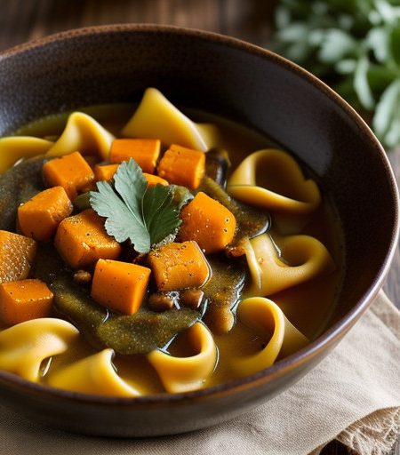 Squash Tortelloni in Roasted Vegetable Broth recipe image
