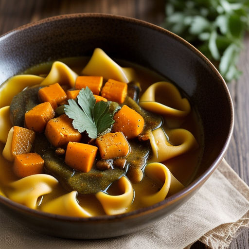 Squash Tortelloni in Roasted Vegetable Broth recipe image