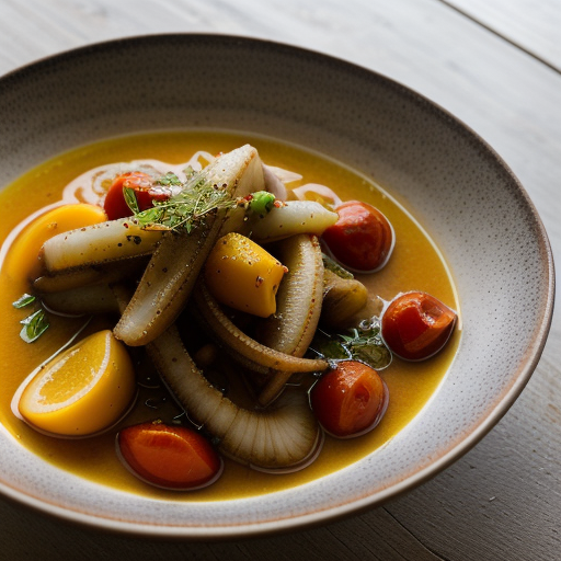 Squid With Saffron Sauce recipe image