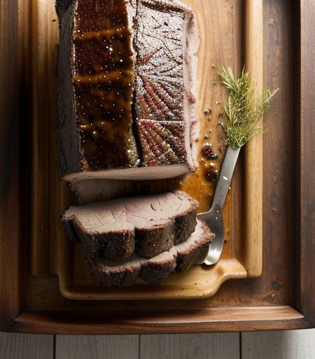 Standing Rib Roast With Madeira and Stilton Sauce recipe image