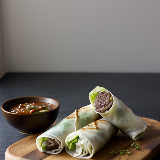 Steak & Onion Spring Rolls recipe image