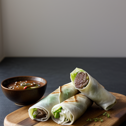 Steak & Onion Spring Rolls recipe image