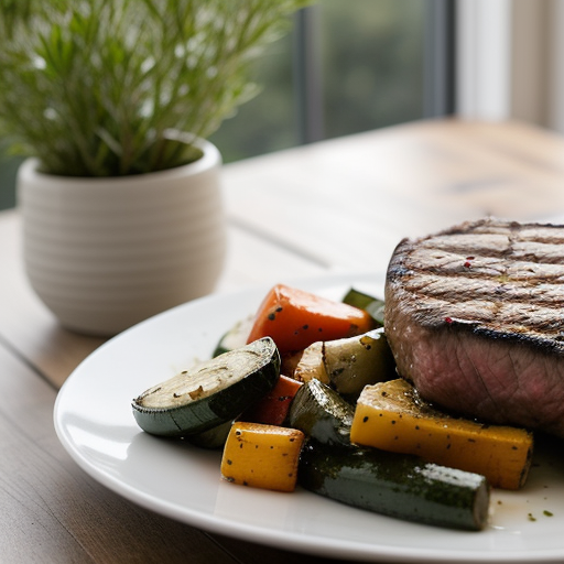 Steak & Parmesan Grilled Vegetables recipe image