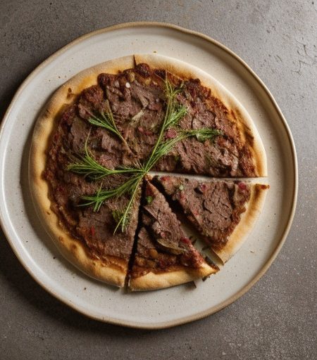 Steak and Onion Pizza recipe image