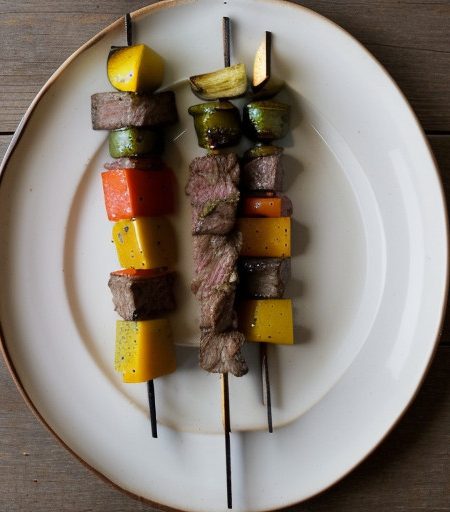 Steak and Vegetable Kabobs - Country Cooking recipe image