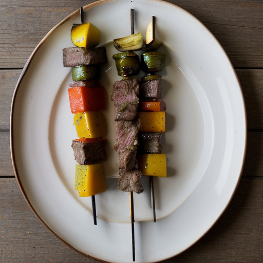 Steak and Vegetable Kabobs - Country Cooking recipe image