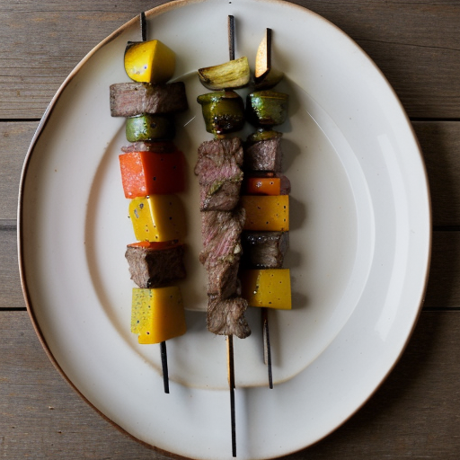 Steak and Vegetable Kabobs - Country Cooking recipe image