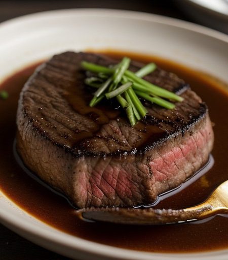 Steak in Red Wine Sauce recipe image