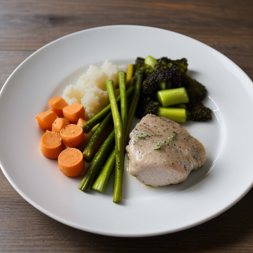 Steamed Chicken & Vegetables With Wine Sauc recipe image
