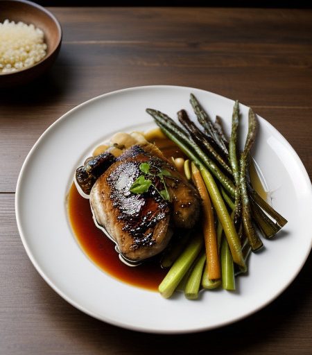 Steamed Chicken With Chinese Vegetables recipe image