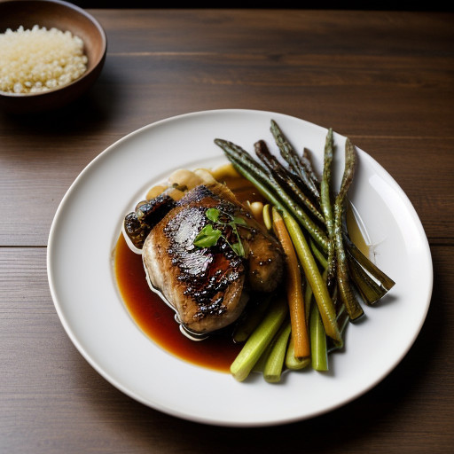 Steamed Chicken With Chinese Vegetables recipe image