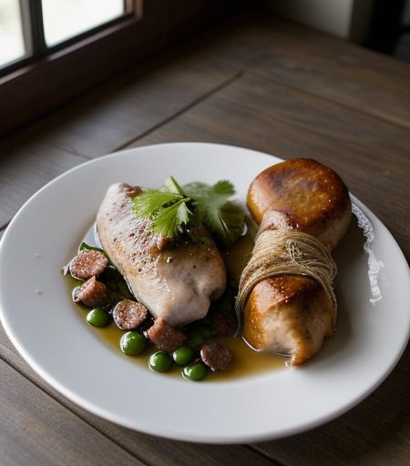 Steamed Chicken With Sausage recipe image