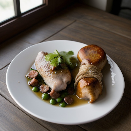 Steamed Chicken With Sausage recipe image
