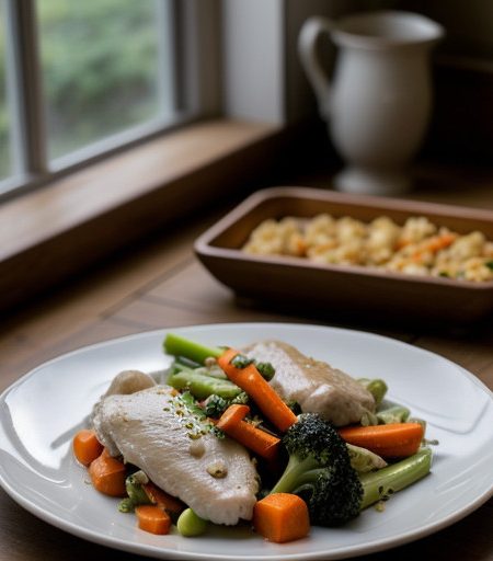 Steamed Chicken With Vegetables recipe image